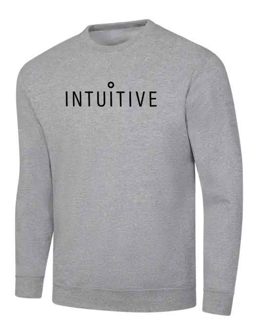 Light Grey Heather 7.8 oz Ring Spun Crew Sweatshirt w/Intuitive Logo