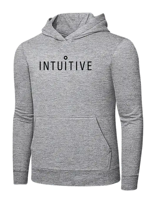 Light Grey Heather 7.8 oz Ring Spun Hooded Sweatshirt w/Intuitive Logo