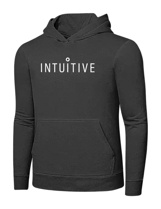 Charcoal 7.8 oz Ring Spun Hooded Sweatshirt w/Intuitive Logo