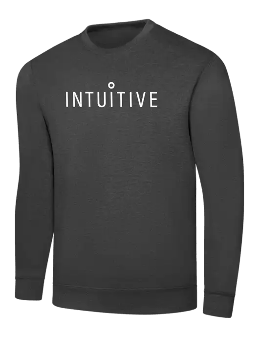 Dark Heather Grey 7.8 oz Ring Spun Crew Sweatshirt w/Intuitive Logo