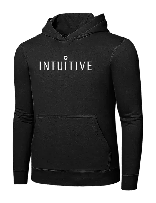 Jet Black 7.8 oz Ring Spun Hooded Sweatshirt w/Intuitive Logo