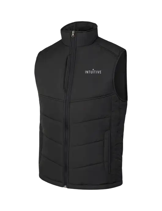 Black/Black Puffy Vest w/Intuitive Logo
