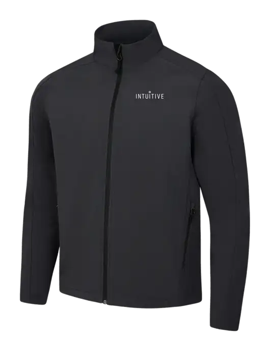 Black Charcoal Heather Core Soft Shell Jacket w/Intuitive Logo