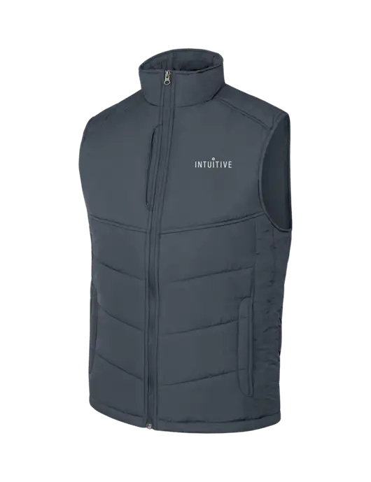 Dark Slate/Black Puffy Vest w/Intuitive Logo