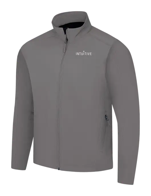 Medium Grey Core Soft Shell Jacket w/Intuitive Logo