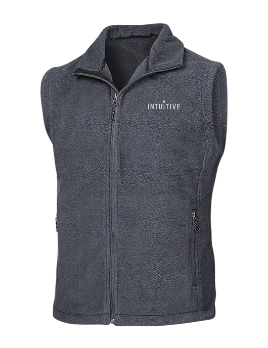 Dark Grey Fleece Vest w/Intuitive Logo