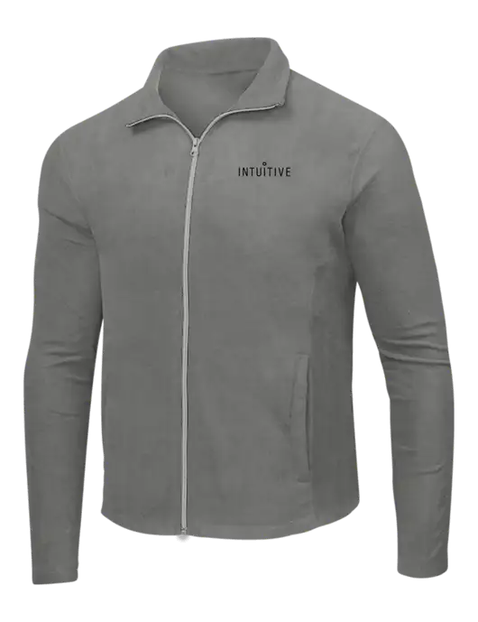 Medium Grey Microfleece Jacket w/Intuitive Logo