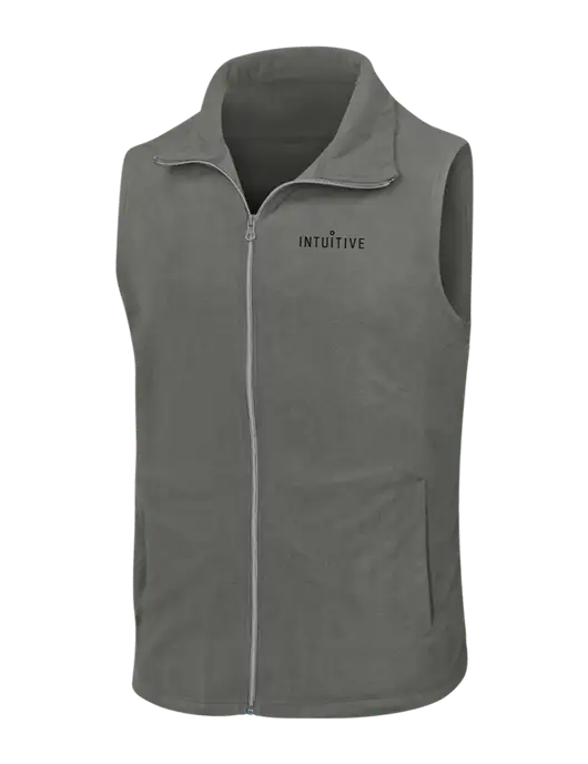 Medium Grey Microfleece Vest w/Intuitive Logo