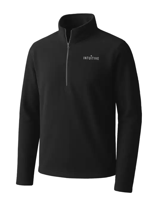 Black Microfleece 1/2 Zip Pullover w/Intuitive Logo