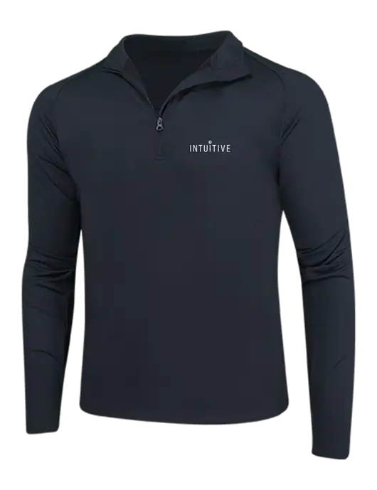 Black Sport Wick Stretch 1/4 Zip Pullover w/Intuitive Logo