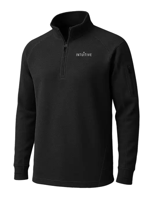 Black Tech Fleece 1/4 Zip Pullover w/Intuitive Logo