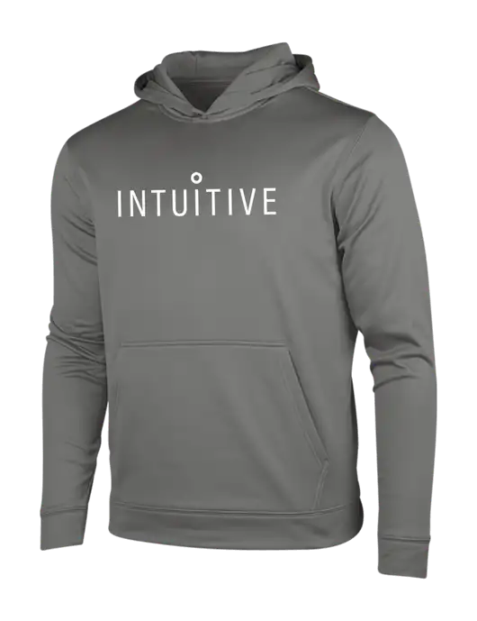 Dark Smoke Grey Sport-Wick Fleece Hooded Pullover w/Intuitive Logo