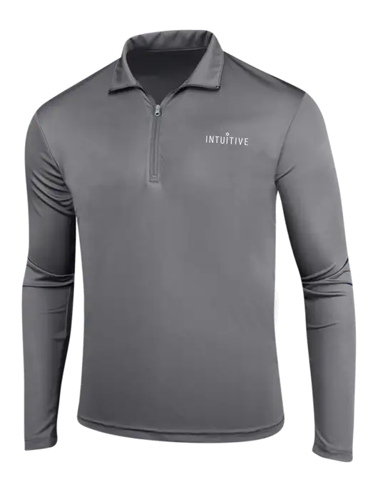 Medium Grey PosiCharge Competitor 1/4 Zip Pullover w/Intuitive Logo