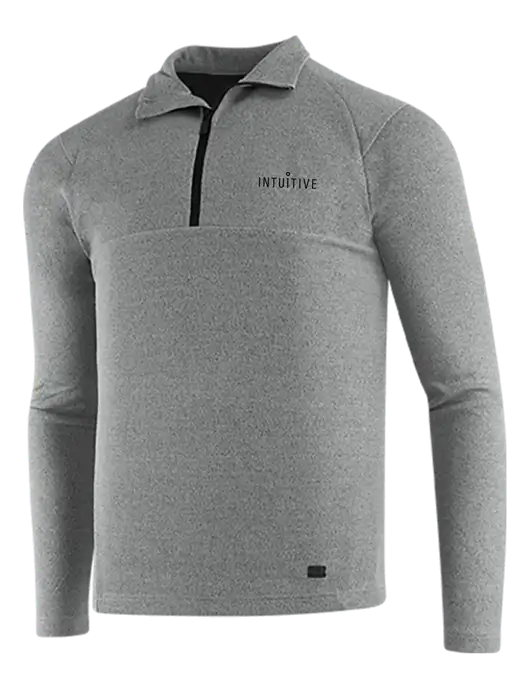 OGIO Petrol Grey Heather Transition 1/4 Zip Pullover w/Intuitive Logo
