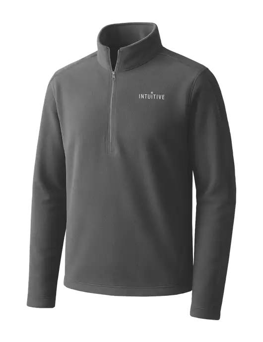 Medium Grey Microfleece 1/2 Zip Pullover w/Intuitive Logo