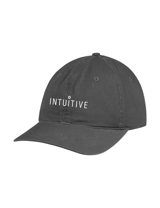 Garment Washed Unstructured Twill Charcoal Cap w/Intuitive Logo