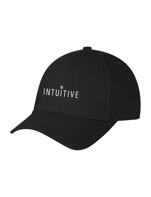 Black Structured Cap Hook & Loop w/Intuitive Logo