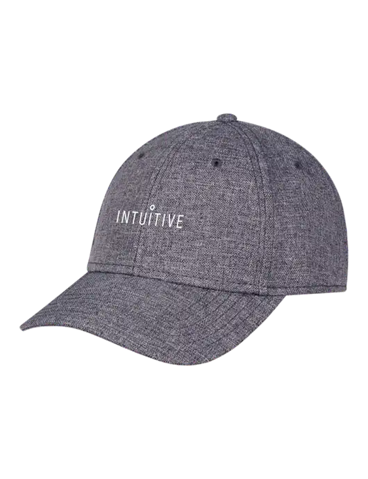 Heather Charcoal Structured Linen Look Cap Hook & Loop w/Intuitive Logo