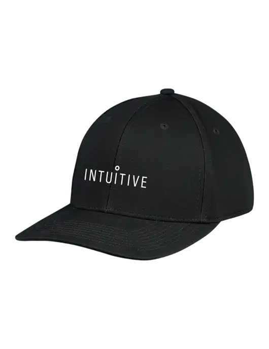 Premium Modern Structured Twill Black Snapback Cap w/Intuitive Logo