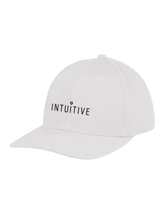 Premium Modern Structured Twill White Snapback Cap w/Intuitive Logo