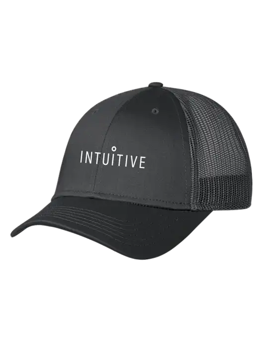 Charcoal Mesh Trucker Cap Snap Back w/Intuitive Logo