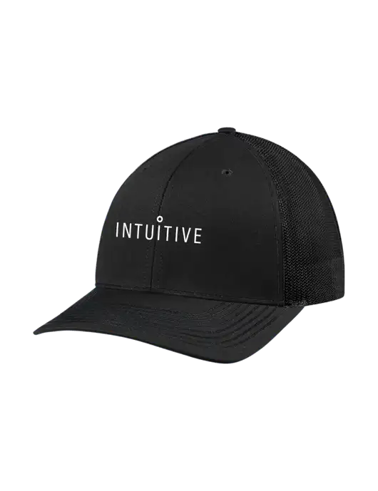 Richardson Adjustable Snapback Original 112 Trucker Cap Black w/Black Mesh w/Intuitive Logo
