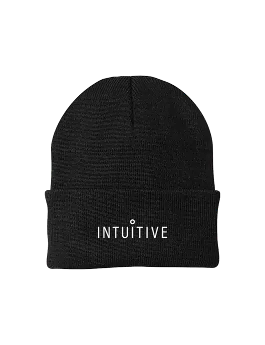 Black Knit Cap w/Intuitive Logo