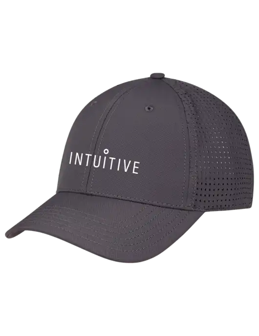 Charcoal Performance Stretchable Cap Hook & Loop w/Intuitive Logo