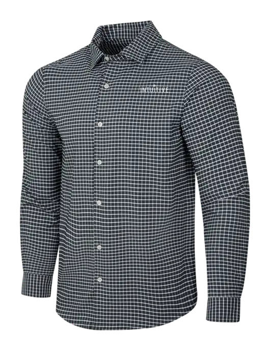 Dark Grey/White City Stretch Shirt w/Intuitive Logo