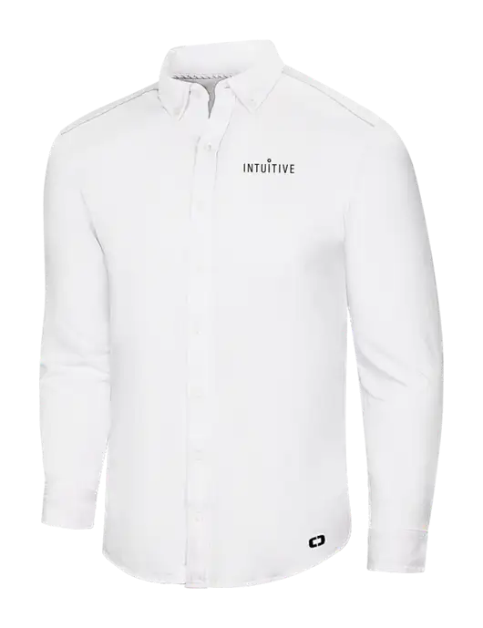 OGIO Bright White Modern Code Stretch Button-Up Shirt w/Intuitive Logo