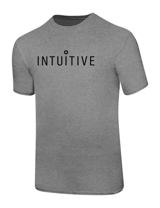 Ring Spun Light Heather Grey 4.5 oz T-Shirt w/Intuitive Logo
