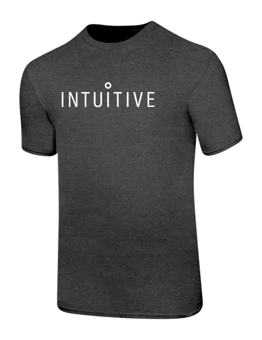 Ring Spun Dark Heather Grey 4.5 oz T-Shirt w/Intuitive Logo
