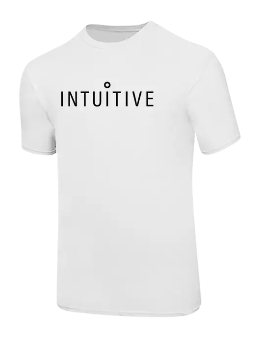 Ring Spun White 4.5 oz T-Shirt w/Intuitive Logo