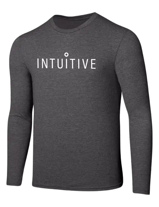 Seriously Soft Heathered Charcoal Long Sleeve T-Shirt w/Intuitive Logo