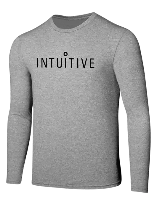 Seriously Soft Light Heathered Grey Long Sleeve T-Shirt w/Intuitive Logo