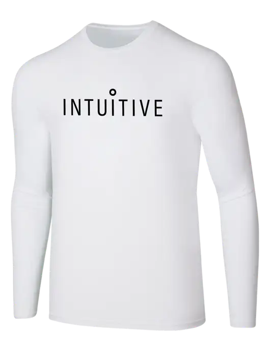 Seriously Soft White Long Sleeve T-Shirt w/Intuitive Logo