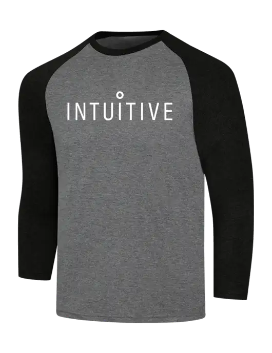 Simply Soft 3/4 Sleeve Black Frost/Grey Frost Ring Spun Cotton T-Shirt w/Intuitive Logo