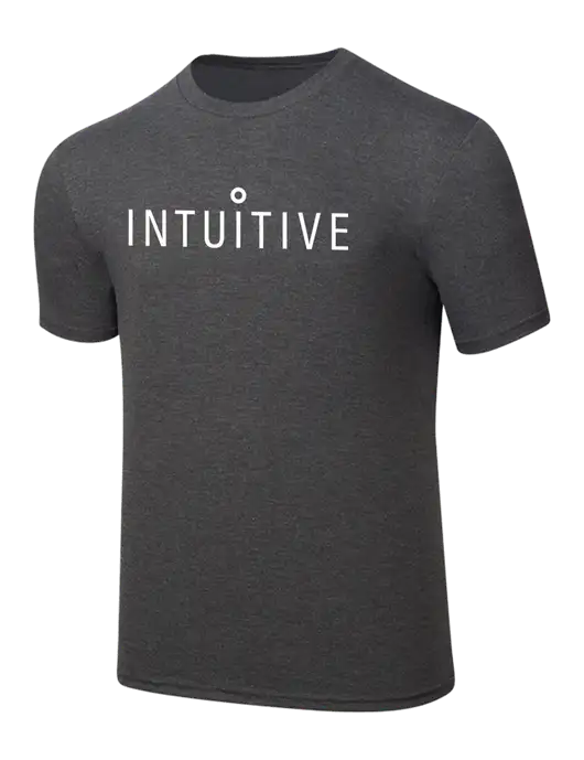 Simply Soft Heathered Charcoal 4.5oz  Poly/Combed Ring Spun Cotton T-Shirt w/Intuitive Logo