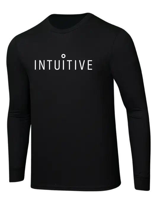 Simply Soft Long Sleeve Black 4.5 oz, Poly/Combed Ring Spun Cotton T-Shirt w/Intuitive Logo