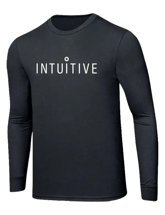 Simply Soft Long Sleeve Black Frost 4.5 oz, Poly/Combed Ring Spun Cotton T-Shirt w/Intuitive Logo