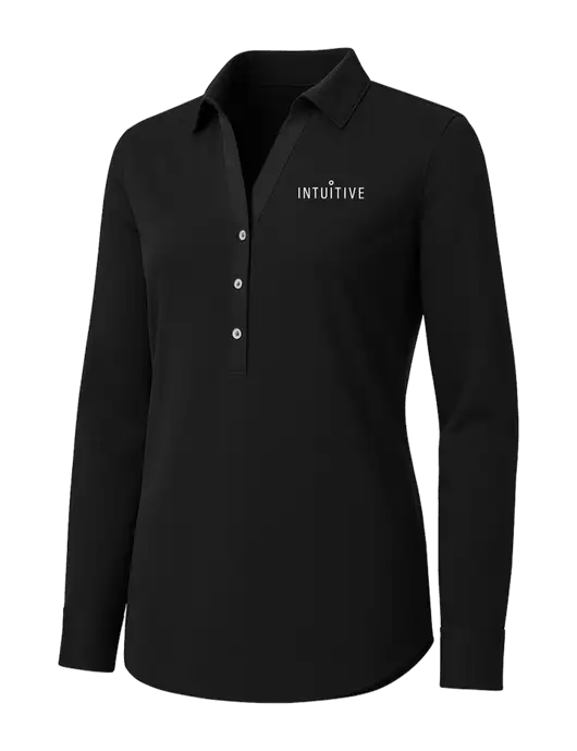 Womens Black City Stretch Shirt w/Intuitive Logo