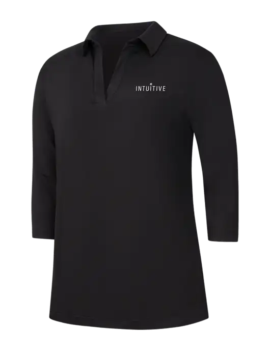 Womens Black Luxe Knit Tunic w/Intuitive Logo