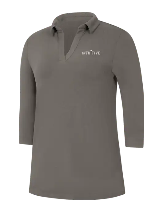 Womens Dark Grey Luxe Knit Tunic w/Intuitive Logo