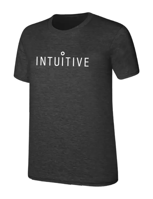 Womens Ring Spun Dark Heather Grey 4.5 oz T-Shirt w/Intuitive Logo