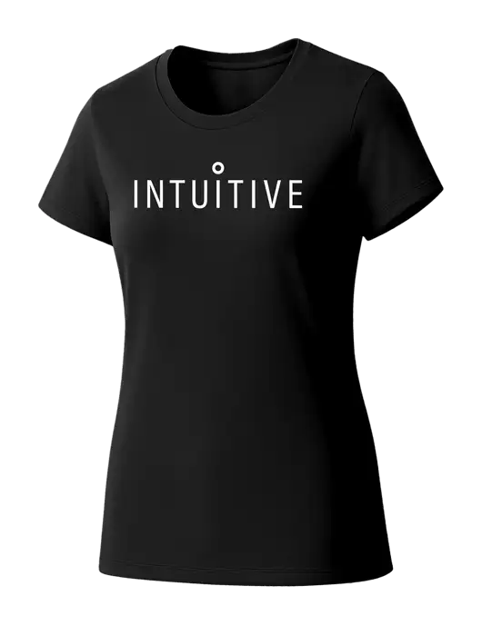 Womens Seriously Soft Black T-Shirt w/Intuitive Logo
