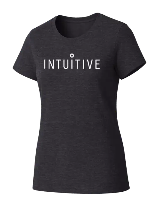 Womens Seriously Soft Heathered Charcoal T-Shirt w/Intuitive Logo
