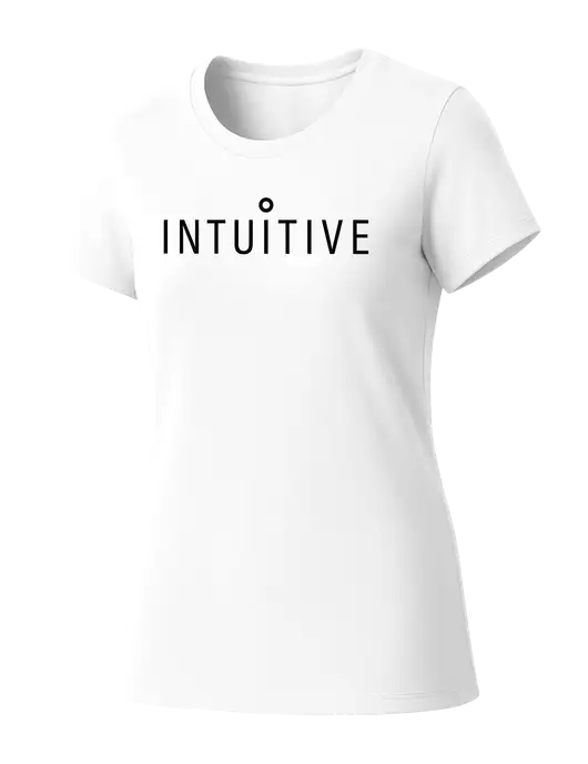 Womens Seriously Soft White T-Shirt w/Intuitive Logo