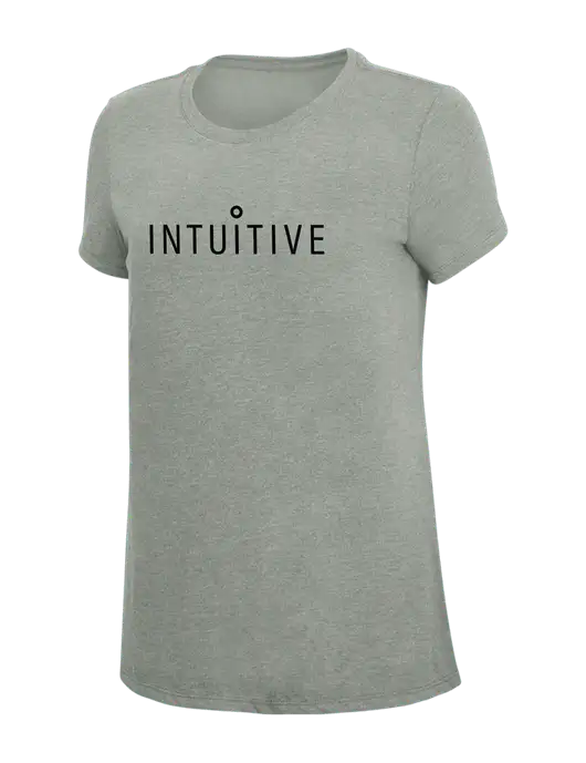 Womens Simply Soft Grey Frost 4.5oz  Poly/Combed Ring Spun Cotton T-Shirt w/Intuitive Logo