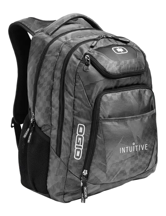 OGIO Race Day Silver Excelsior Laptop Backpack w/Intuitive Logo