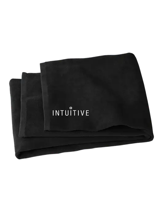 Black Beach Towel w/Intuitive Logo